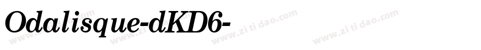 Odalisque-dKD6字体转换