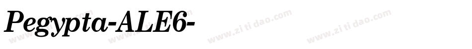 Pegypta-ALE6字体转换