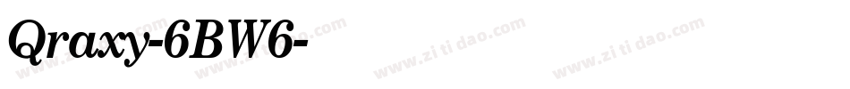 Qraxy-6BW6字体转换