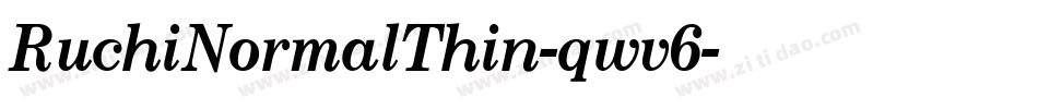 RuchiNormalThin-qwv6字体转换