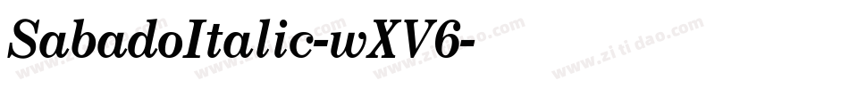SabadoItalic-wXV6字体转换
