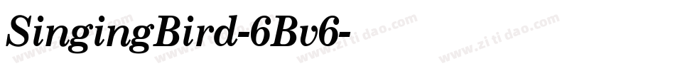 SingingBird-6Bv6字体转换