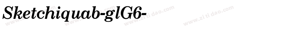 Sketchiquab-glG6字体转换