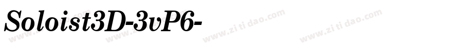 Soloist3D-3vP6字体转换