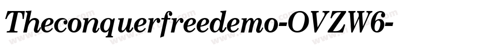 Theconquerfreedemo-OVZW6字体转换
