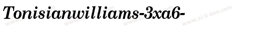Tonisianwilliams-3xa6字体转换