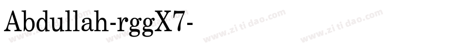 Abdullah-rggX7字体转换