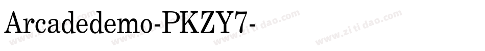 Arcadedemo-PKZY7字体转换