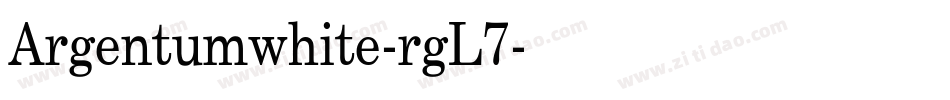 Argentumwhite-rgL7字体转换