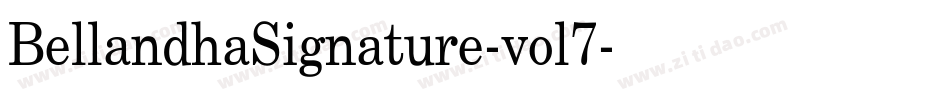 BellandhaSignature-vol7字体转换