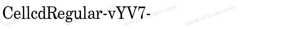 CellcdRegular-vYV7字体转换