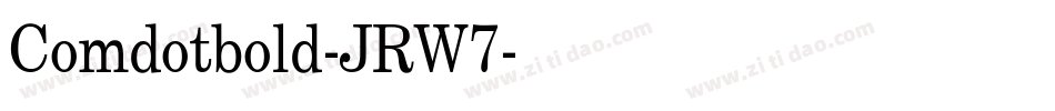 Comdotbold-JRW7字体转换