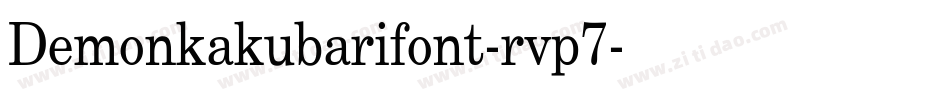 Demonkakubarifont-rvp7字体转换