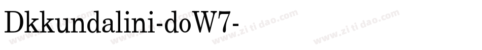 Dkkundalini-doW7字体转换