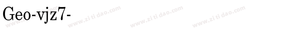 Geo-vjz7字体转换