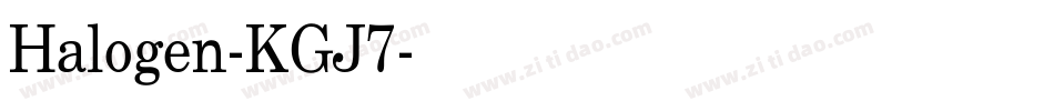 Halogen-KGJ7字体转换