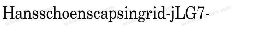 Hansschoenscapsingrid-jLG7字体转换
