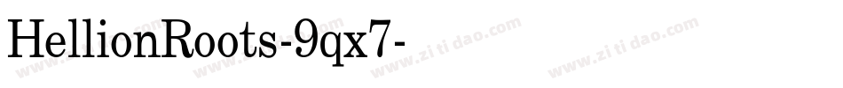 HellionRoots-9qx7字体转换