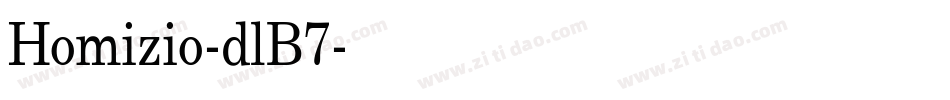 Homizio-dlB7字体转换