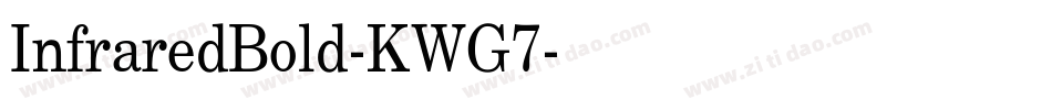 InfraredBold-KWG7字体转换