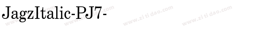 JagzItalic-PJ7字体转换