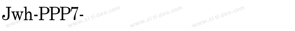 Jwh-PPP7字体转换