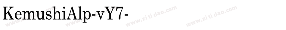 KemushiAlp-vY7字体转换