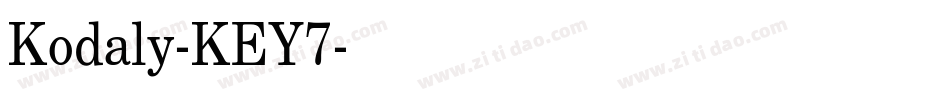 Kodaly-KEY7字体转换