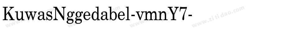 KuwasNggedabel-vmnY7字体转换