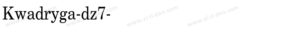 Kwadryga-dz7字体转换