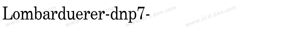 Lombarduerer-dnp7字体转换