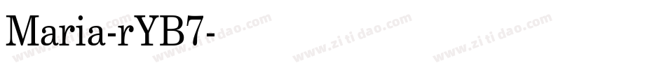 Maria-rYB7字体转换