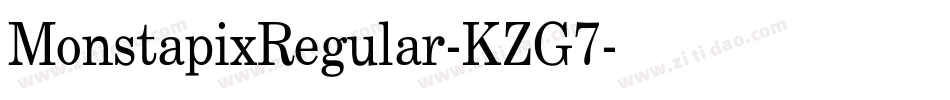 MonstapixRegular-KZG7字体转换