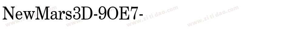 NewMars3D-9OE7字体转换