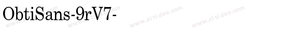 ObtiSans-9rV7字体转换