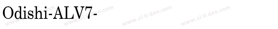 Odishi-ALV7字体转换