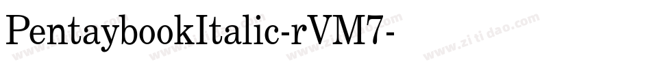 PentaybookItalic-rVM7字体转换
