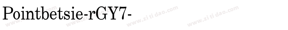 Pointbetsie-rGY7字体转换