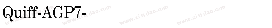 Quiff-AGP7字体转换