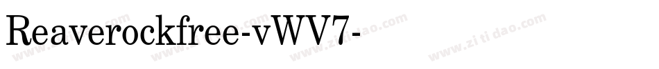 Reaverockfree-vWV7字体转换