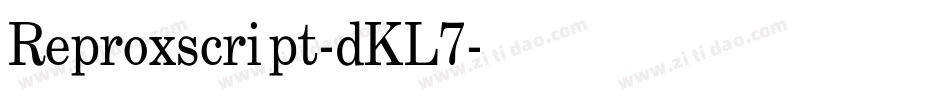 Reproxscript-dKL7字体转换