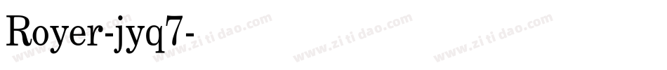 Royer-jyq7字体转换