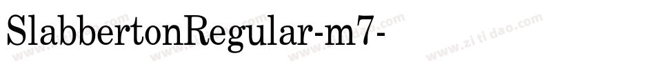 SlabbertonRegular-m7字体转换