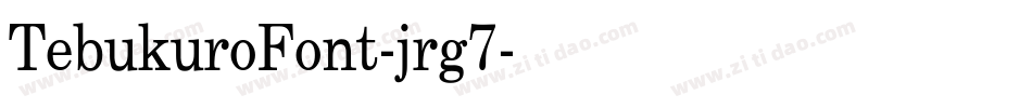 TebukuroFont-jrg7字体转换