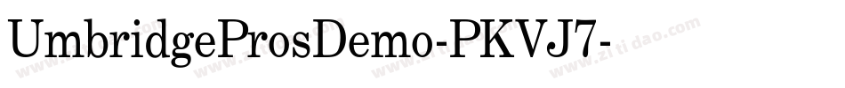 UmbridgeProsDemo-PKVJ7字体转换