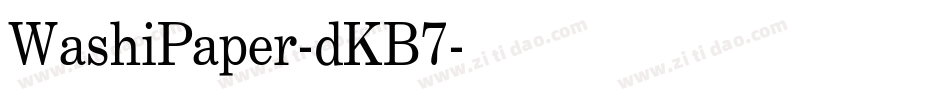 WashiPaper-dKB7字体转换