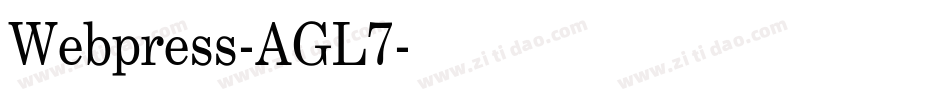 Webpress-AGL7字体转换