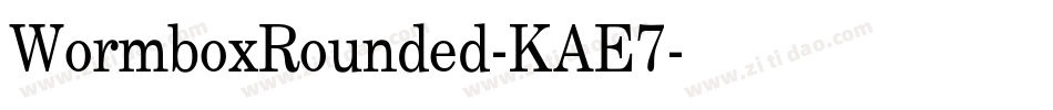 WormboxRounded-KAE7字体转换