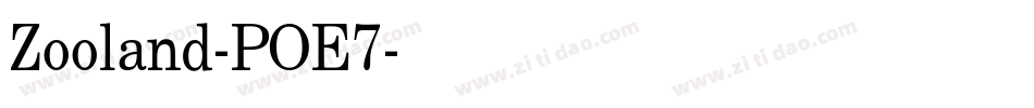 Zooland-POE7字体转换
