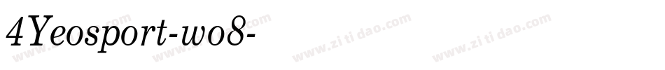4Yeosport-wo8字体转换